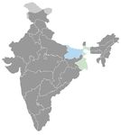 Inde • |1070/1230| • dynastie Sena: carte